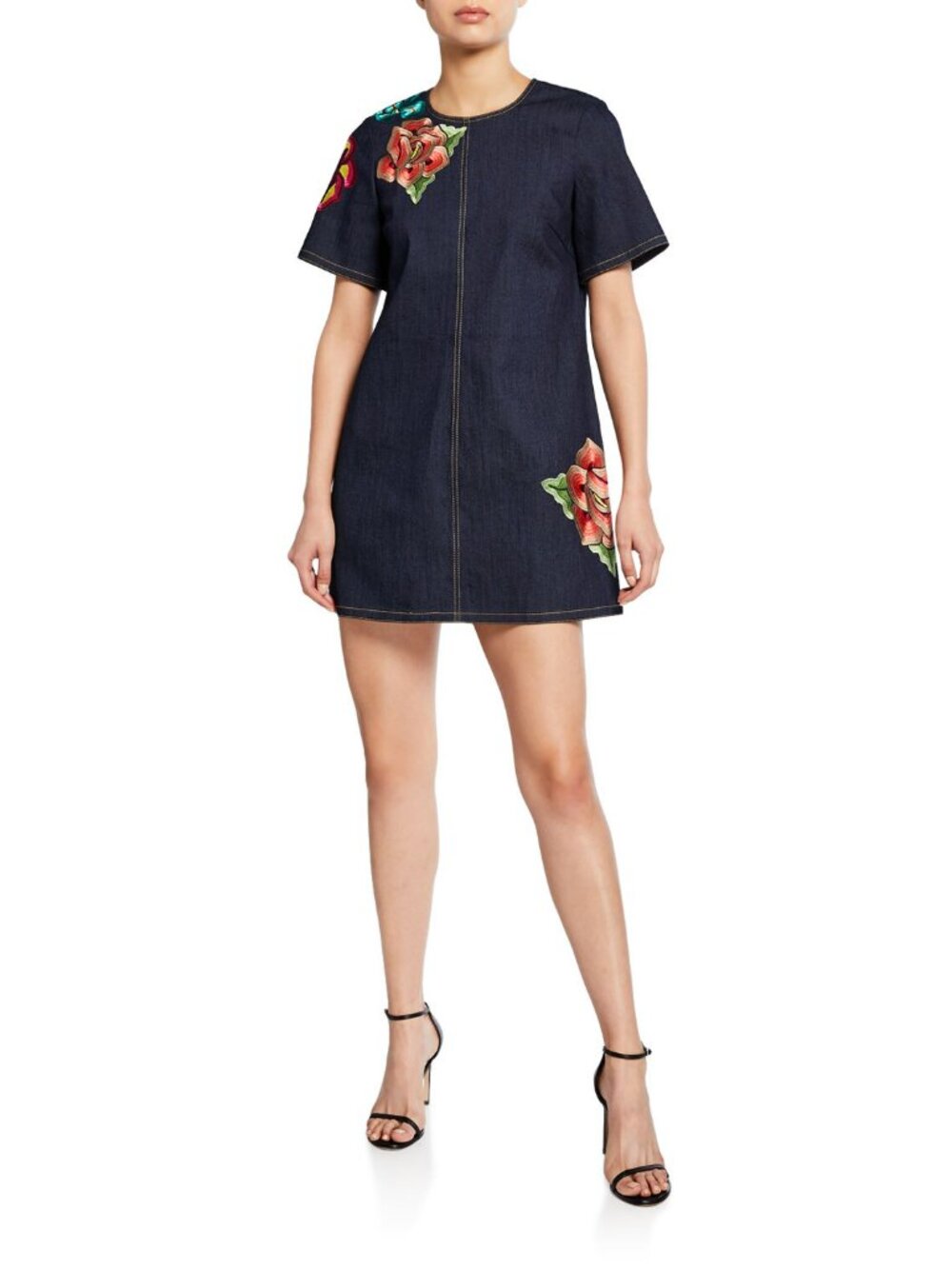 Cinq à Sept Ashton Embroidered Denim Dress